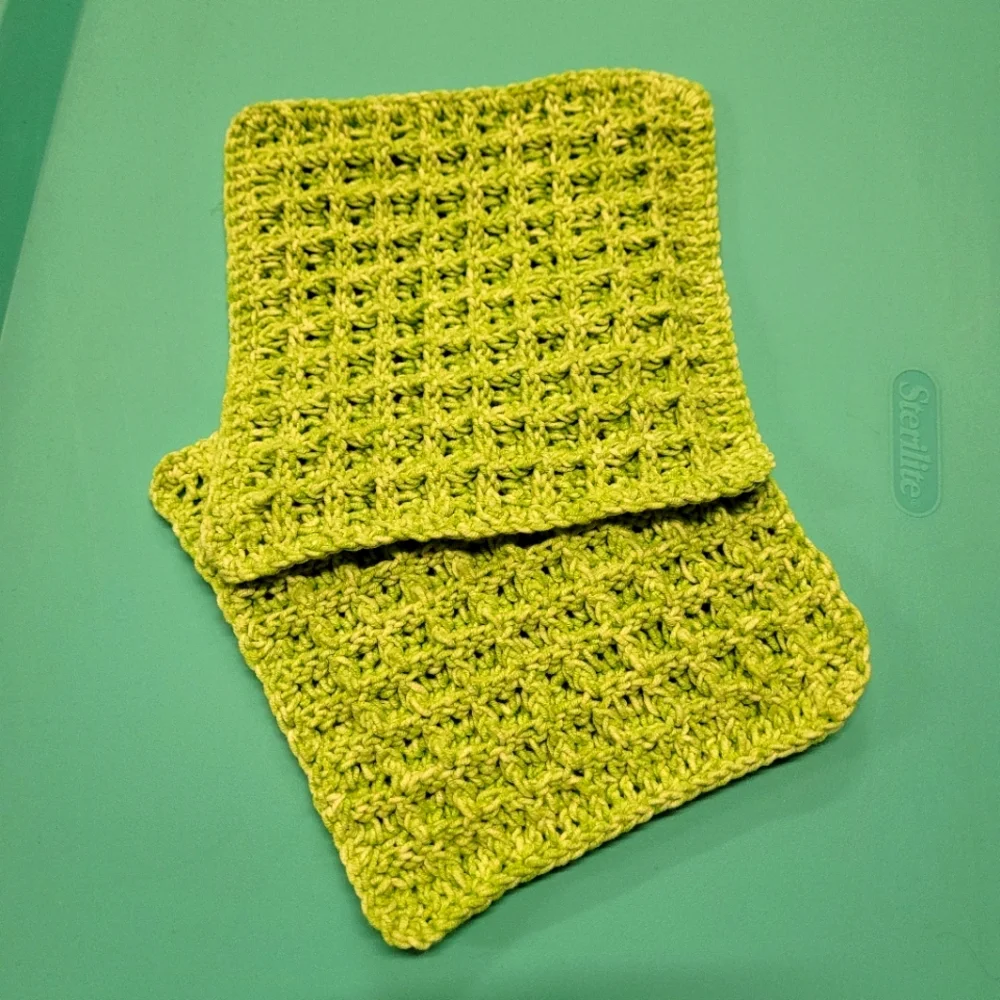 New Handmade Crocheted Facecloths Wash Cloths Set
